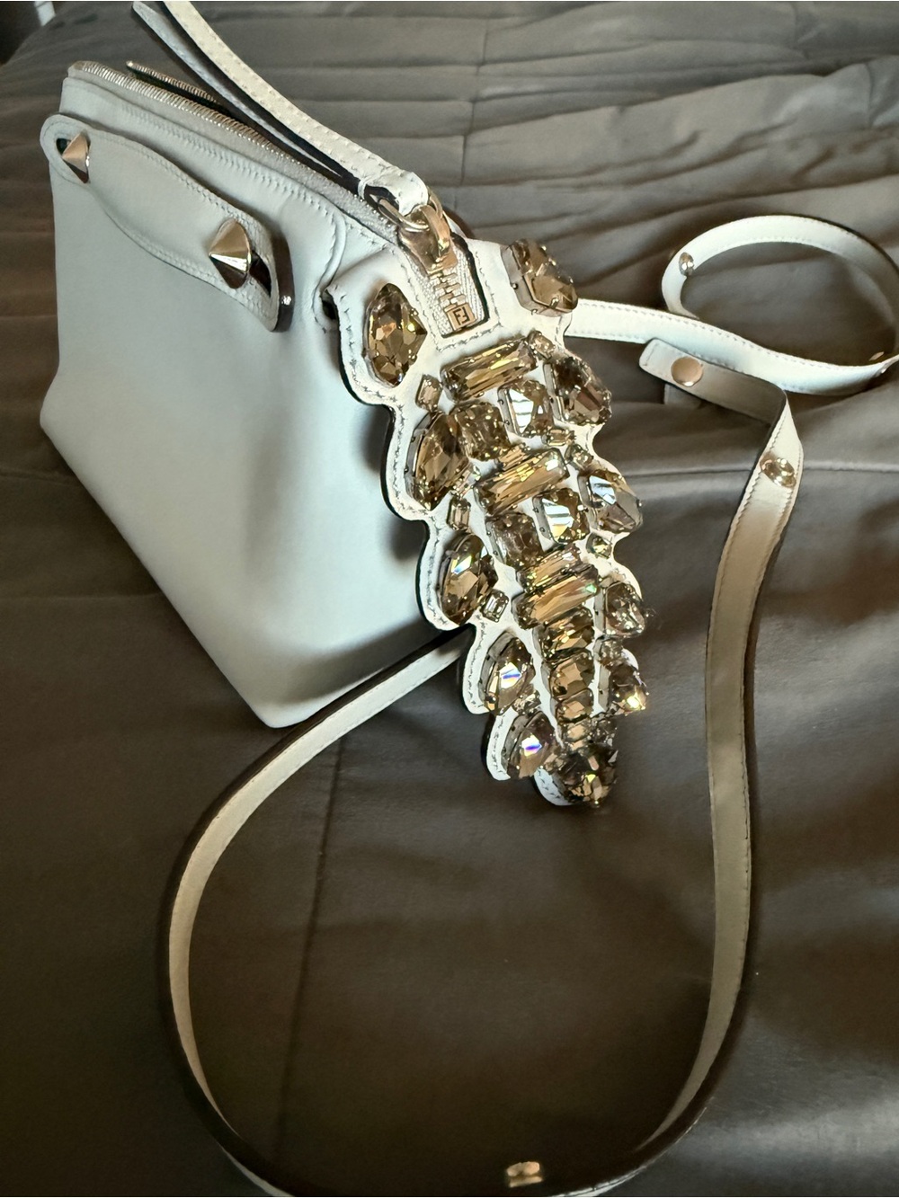 Fendi By The Way mini calfskin crocodile tail
